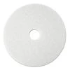 3M 4100 4100 19 In. Low-Speed Super Polishing Floor Pads - White (5/Carton)