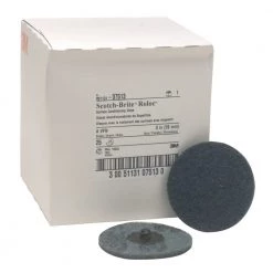 3M 7513 Scotch-Brite Roloc Surface Conditioning Disc Blue 3 In. Very Fine (25-Pack)