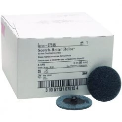 3M 7515 Scotch-Brite Roloc Surface Conditioning Disc Blue 2 In. Very Fine (25-Pack)