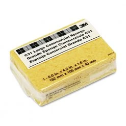 3M C31 4.25 In. X 6 In., 1.6 In. Thick, Commercial Cellulose Sponge - Yellow
