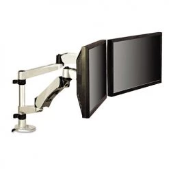 3M MA265S 360 Deg Rotation, Plus90/-15 Deg Tilt, 360 Deg Pan Easy-Adjust Desk Dual Arm Mount For 27 In. Monitors - Silver -Cheap 3M Store thmnma265s d