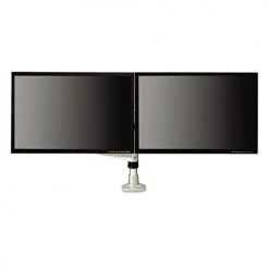 3M MA265S 360 Deg Rotation, Plus90/-15 Deg Tilt, 360 Deg Pan Easy-Adjust Desk Dual Arm Mount For 27 In. Monitors - Silver -Cheap 3M Store thmnma265s f