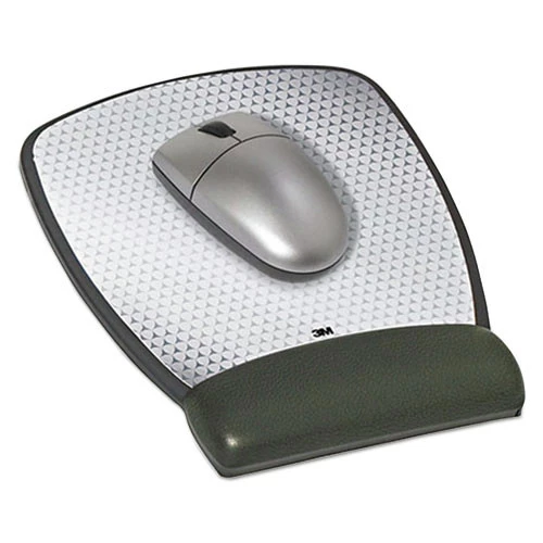 3M MW309LE 6-3/4 In. X 8-3/5 In. Precise Leatherette Mouse Pad With Standard Wrist Rest - Black 2 3M MW309LE 6-3/4 In. X 8-3/5 In. Precise Leatherette Mouse Pad With Standard Wrist Rest - Black - Image 2