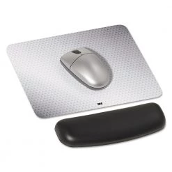 3M WR305LE 7 In. Leatherette Gel Mouse/Trackball Wrist Rest - Black -Cheap 3M Store thmnwr305le b