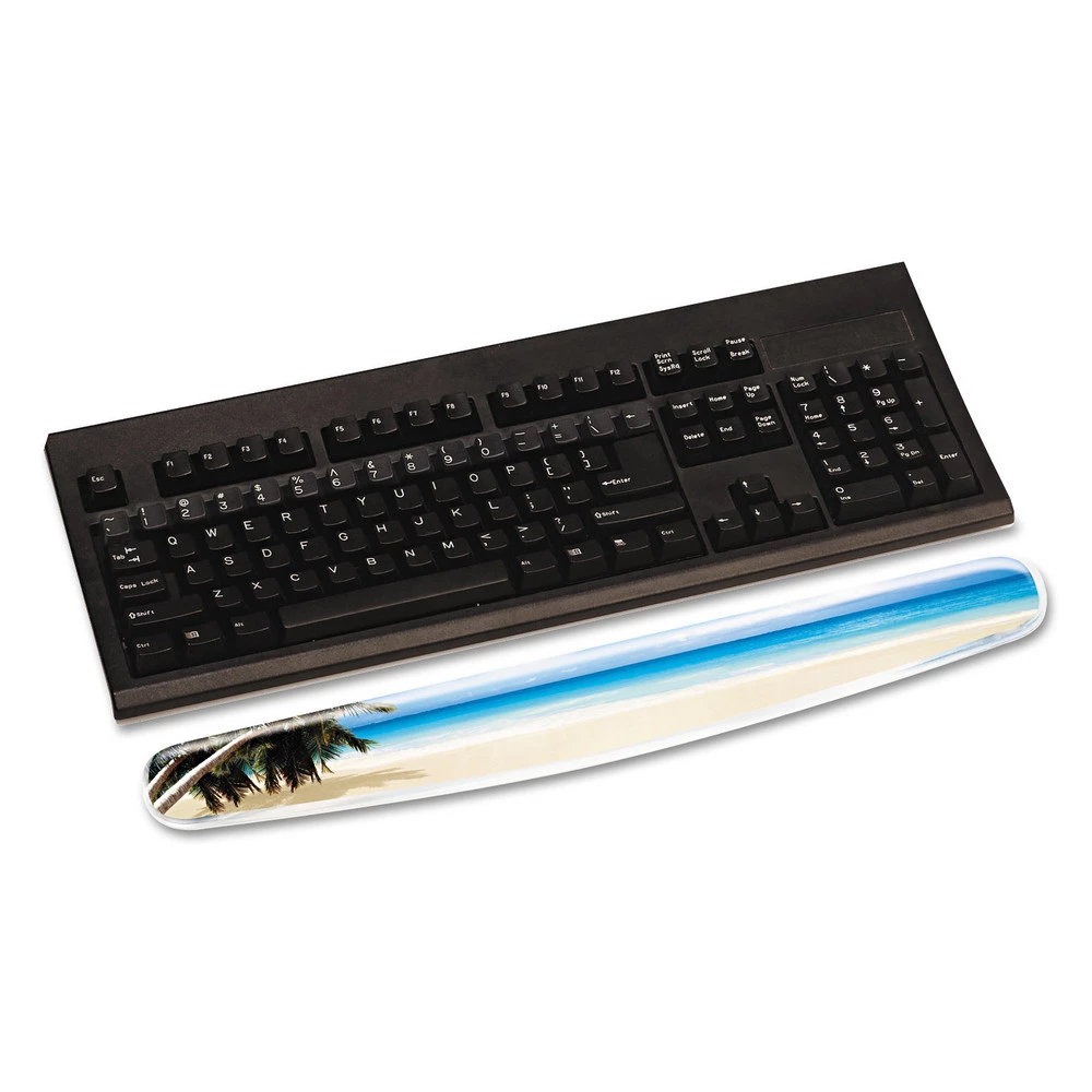 3M WR308BH Beach Design Clear Gel Keyboard Wrist Rest 2 3M WR308BH Beach Design Clear Gel Keyboard Wrist Rest - Image 2