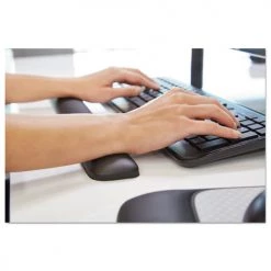 3M WR85B 19 In. X 2 In. X 0.75 In. Gel Keyboard Wrist Rest - Solid Black -Cheap 3M Store thmnwr85b d