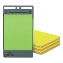 3M XT456-9CT+HOLDER 4.5 In. X 6.75 In. XL Notes With Holder - Green/Orange/Yellow (25-Sheets/Pad 9 Pads/Pack)